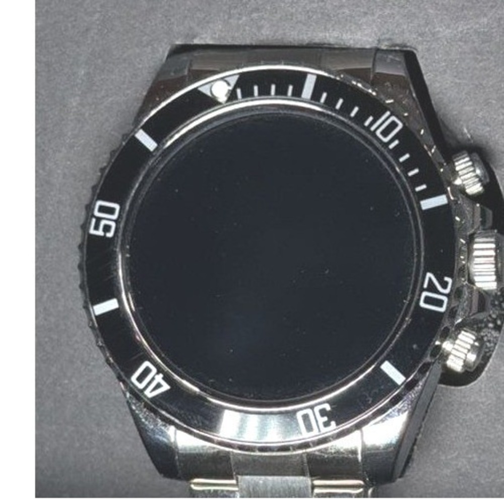 AW12 Bluetooth Smart Watch Fitness Tracker Rotating Bezel Black